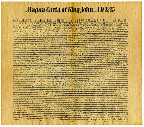  On June 15th, 1215, the Magna Carta was signed